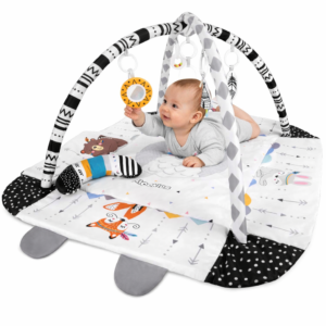 Czarno-biała mata edukacyjna interaktywna