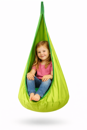 Fotel wiszący kokon zielony