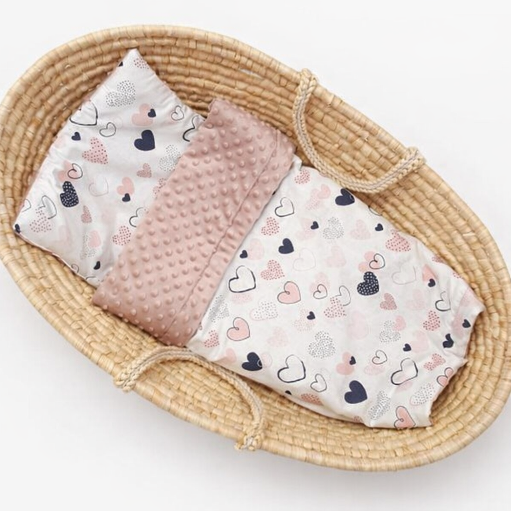 komplet-poscieli-do-wozka-minky-serduszka-0 Komplet pościeli do wózka minky serduszka