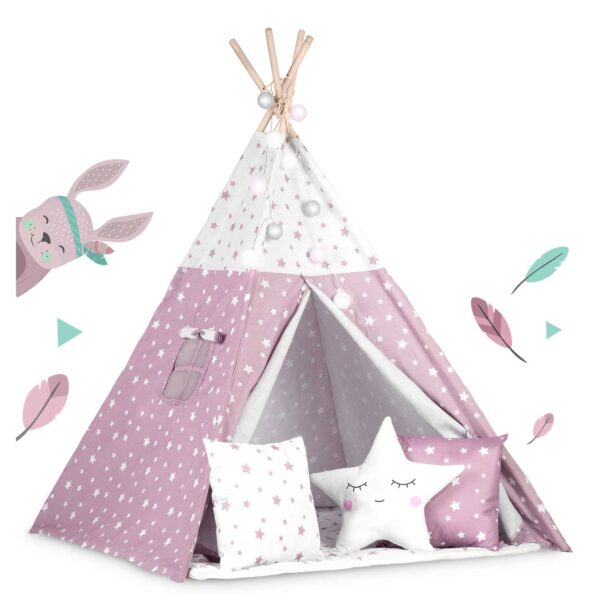 namiot-dla-dzieci-rozowy-w-gwiazdki