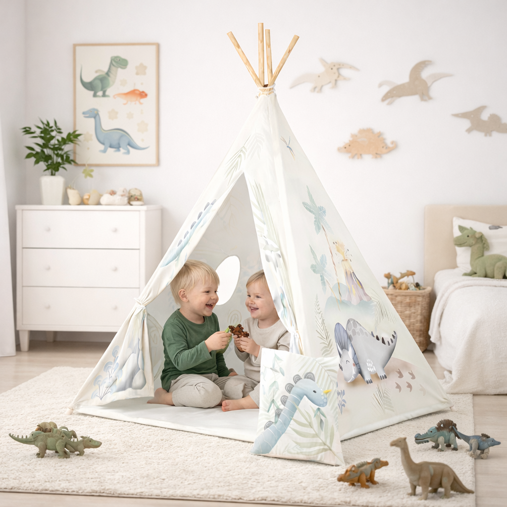 Namiot tipi dinozaury