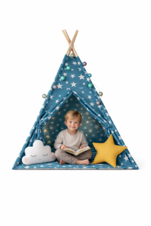 Namiot tipi niebieski gwiazdki