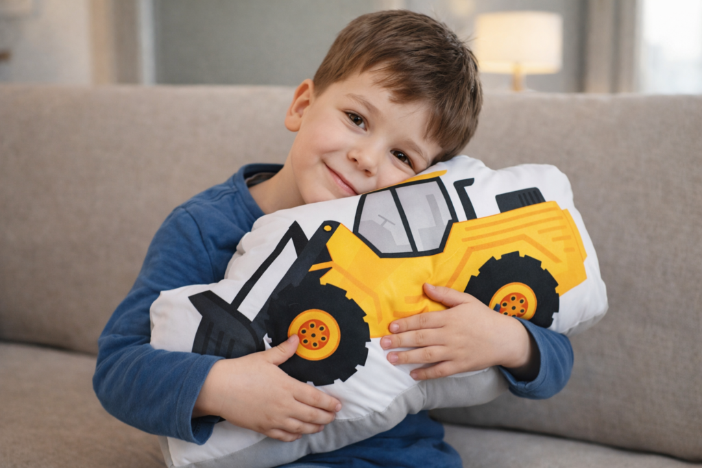 Poduszka ozdobna koparka