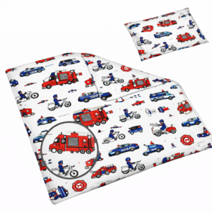 Pościel dla dzieci straż pożarna biała