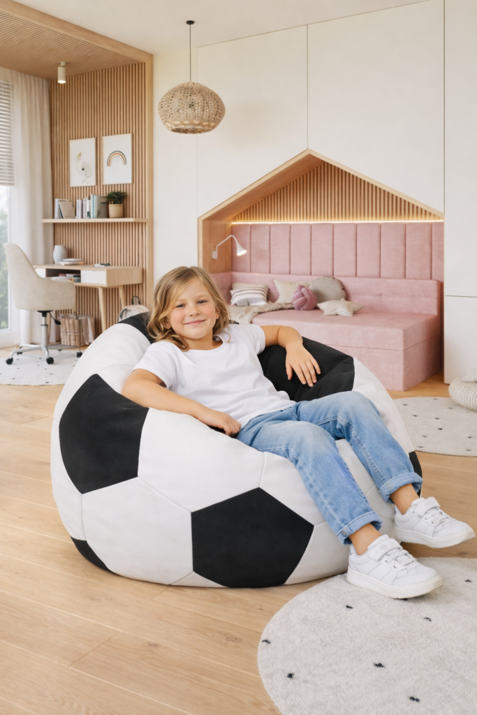 Pufa piłka XL plusz