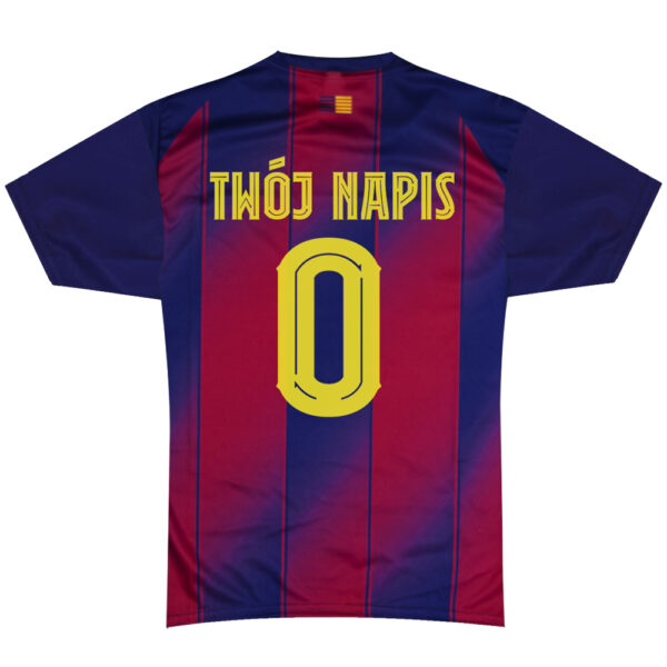 Strój piłkarski Barcelona 2w1 + napis