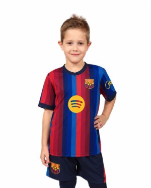 Strój piłkarski Barcelona 2w1 + napis