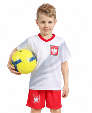Strój piłkarski Polska 2w1 + napis