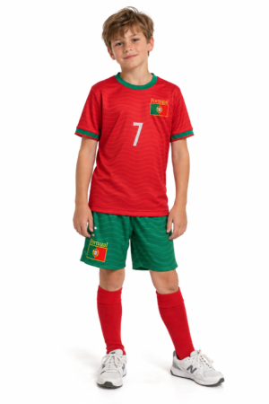 Strój piłkarski Ronaldo 7 dla dzieci + getry